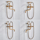 DecorBites™ Antique Brass Wall Mount Bath Shower Mixer Tap with 30cm Spout Rotation