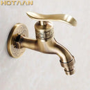 DecorBites™ Antique Brass Wall Mount Bathroom Faucet