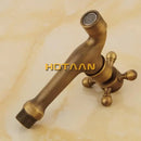 DecorBites™ Antique Brass Wall Mount Bibcock Faucet for Garden and Bathroom