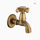 DecorBites™ Antique Brass Wall Mount Bibcock Garden Faucet Small Pool Tap
