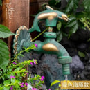 Antique bird brass wall mount garden faucet garden decor
