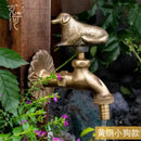 Antique bird brass wall mount garden faucet garden decor