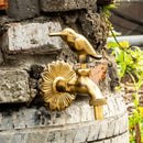 Antique bird brass wall mount garden faucet garden decor