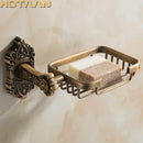 DecorBites™ Antique Brass Wall Mount Soap Basket for Bathroom Essentials