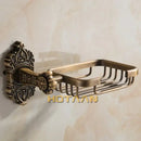 DecorBites™ Antique Brass Wall Mount Soap Basket for Bathroom Essentials