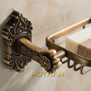 DecorBites™ Antique Brass Wall Mount Soap Basket for Bathroom Essentials