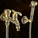 DecorBites™ Antique Brass Wall Mounted Bidet Faucet Hygienic Shower Sprayer Tap