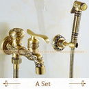 DecorBites™ Antique Brass Wall Mounted Bidet Faucet Hygienic Shower Sprayer Tap