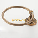 DecorBites™ Antique Brass Wall-Mounted Round Towel Holder - Classic Bathroom Accessories