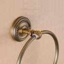 DecorBites™ Antique Brass Wall-Mounted Round Towel Ring Holder