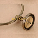 DecorBites™ Antique Brass Wall-Mounted Round Towel Ring Holder