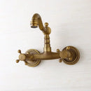 Antique brass wall mounted shower faucet bathroom mixer with rope detail