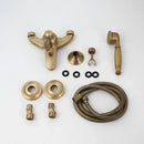 DecorBites™ Antique Brass Wall Mounted Shower Faucet Set with Hand Shower Head