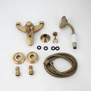 DecorBites™ Antique Brass Wall Mounted Shower Faucet Set with Hand Shower Head