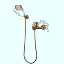 DecorBites™ Antique Brass Wall Mounted Shower Faucet Set with Hand Shower Head