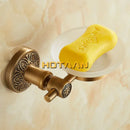 DecorBites™ Antique Brass Wall Mounted Soap Dish - Bathroom Glass Holder