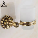 DecorBites™ Antique Brass Wall Mounted Toothbrush Holder for Bathroom Décor