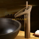 DecorBites™ Antique Brass Waterfall Basin Faucet Mixer Tap for Bathroom Sink