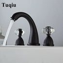 DecorBites™ Antique Bronze 3 Hole Widespread Basin Faucet, Hot/Cold Mixer Tap