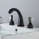 DecorBites™ Antique Bronze 3 Hole Widespread Basin Faucet, Hot/Cold Mixer Tap