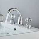 DecorBites™ Antique Bronze 3 Hole Widespread Basin Faucet, Hot/Cold Mixer Tap