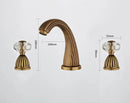 DecorBites™ Antique Bronze 3 Hole Widespread Basin Faucet, Hot/Cold Mixer Tap