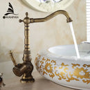 DecorBites™ Antique Bronze Basin Faucet, Single Handle Deck Mounted Mixer Tap, High Quality