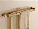DecorBites™ Antique Bronze Bathroom Accessory Set: Shelf, Towel Rack, Holder, Brush, Hanger, Hook