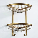 DecorBites™ Antique Bronze Bathroom Accessory Set: Shelf, Towel Rack, Holder, Brush, Hanger, Hook