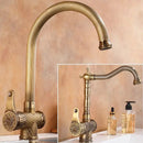 DecorBites™ Antique Bronze Bathroom Sink Faucet Deck Mounted Lavotory Faucet