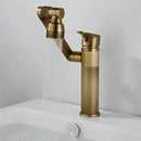 DecorBites™ Antique Bronze Bathroom Sink Faucet Hot Cold Water Mixer Deck Mounted