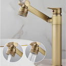 DecorBites™ Antique Bronze Bathroom Sink Faucet Hot Cold Water Mixer Deck Mounted