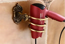 DecorBites™ Antique Bronze Carved Aluminum Bathroom Accessories Set: Towel Rack, Paper Holder, Hooks