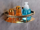 DecorBites™ Antique Bronze Carved Aluminum Bathroom Accessories Set: Towel Rack, Paper Holder, Hooks