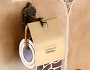 DecorBites™ Antique Bronze Carved Aluminum Bathroom Accessories Set: Towel Rack, Paper Holder, Hooks
