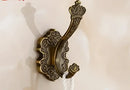 DecorBites™ Antique Bronze Carved Aluminum Bathroom Accessories Set: Towel Rack, Paper Holder, Hooks