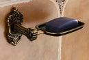 DecorBites™ Antique Bronze Carved Aluminum Bathroom Accessories Set: Towel Rack, Paper Holder, Hooks