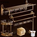 Antique bronze floral bathroom accessories set – bathroom hardware