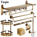 Antique bronze floral bathroom accessories set – bathroom hardware