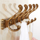 DecorBites™ Antique Bronze Carved Robe Hook Towel Hanger for Bathroom and Kitchen