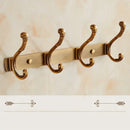 DecorBites™ Antique Bronze Carved Robe Hook Towel Hanger for Bathroom and Kitchen