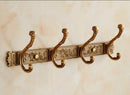 DecorBites™ Antique Bronze Carved Robe Hook Towel Hanger for Bathroom and Kitchen