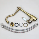 Antique bronze kitchen faucet with ceramic handle swivel basin tap