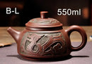 DecorBites™ Antique Bronze Teapot Set Mine Purple Mud Yixing 300ml&550ml Tea Pot