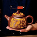 DecorBites™ Antique Bronze Teapot Set Mine Purple Mud Yixing 300ml&550ml Tea Pot