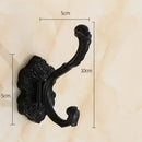 DecorBites™ Antique Bronze Wall Hooks, Clothes Towel Coat Robe Metal Hanger Rack