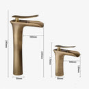 DecorBites™ Antique Bronze Waterfall Bathroom Faucet with Hot & Cold Mixer Tap