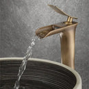 DecorBites™ Antique Bronze Waterfall Bathroom Faucet with Hot & Cold Mixer Tap