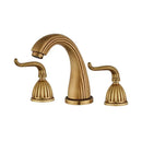 Antique bronze ornate widespread basin faucet for bathroom