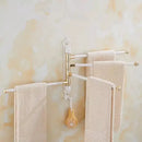 Antique carved swivel towel hanger bathroom brass folding rack